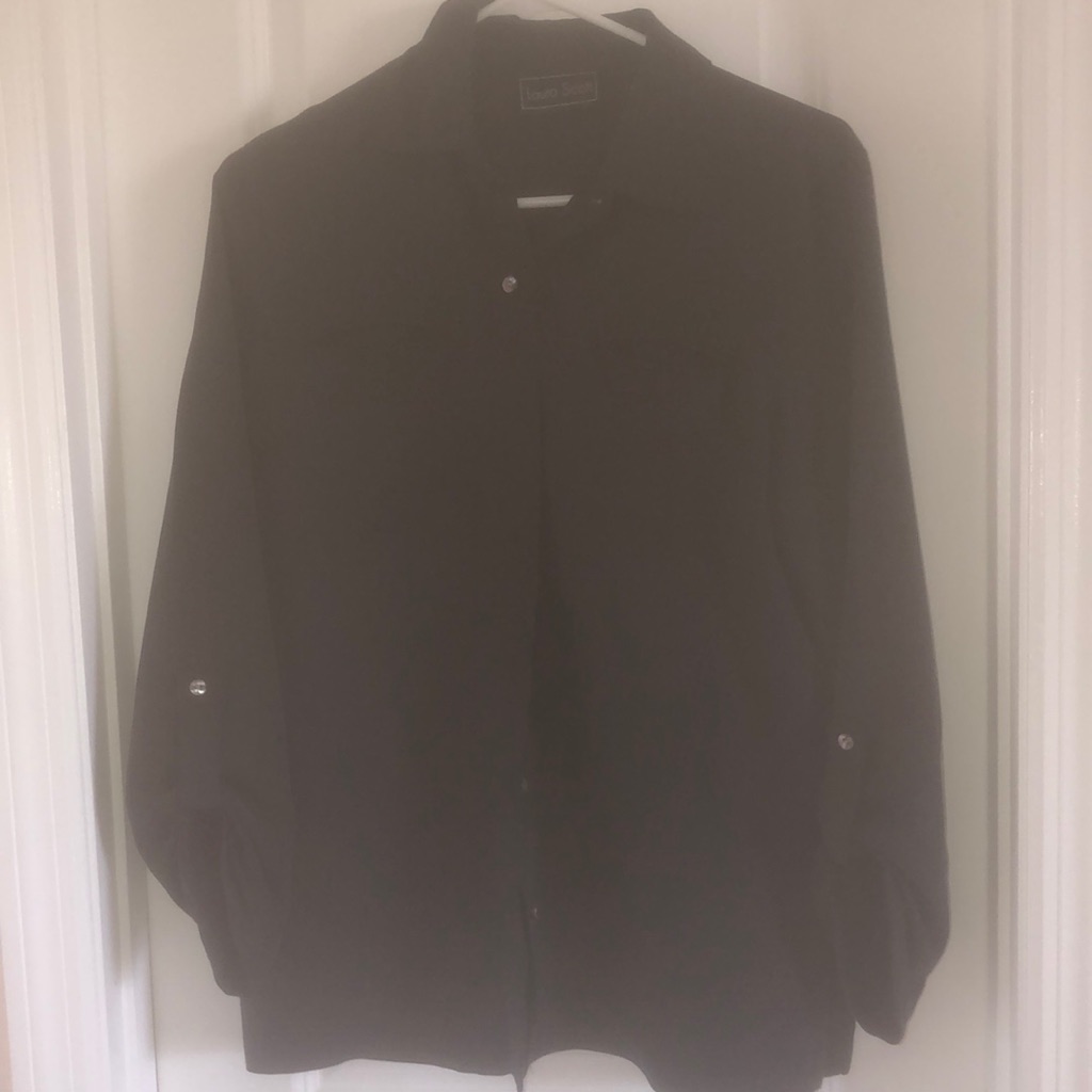 Soft Black Button-Up